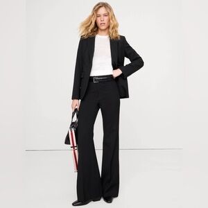 Banana Republic Black High-Waist Flare Pants
